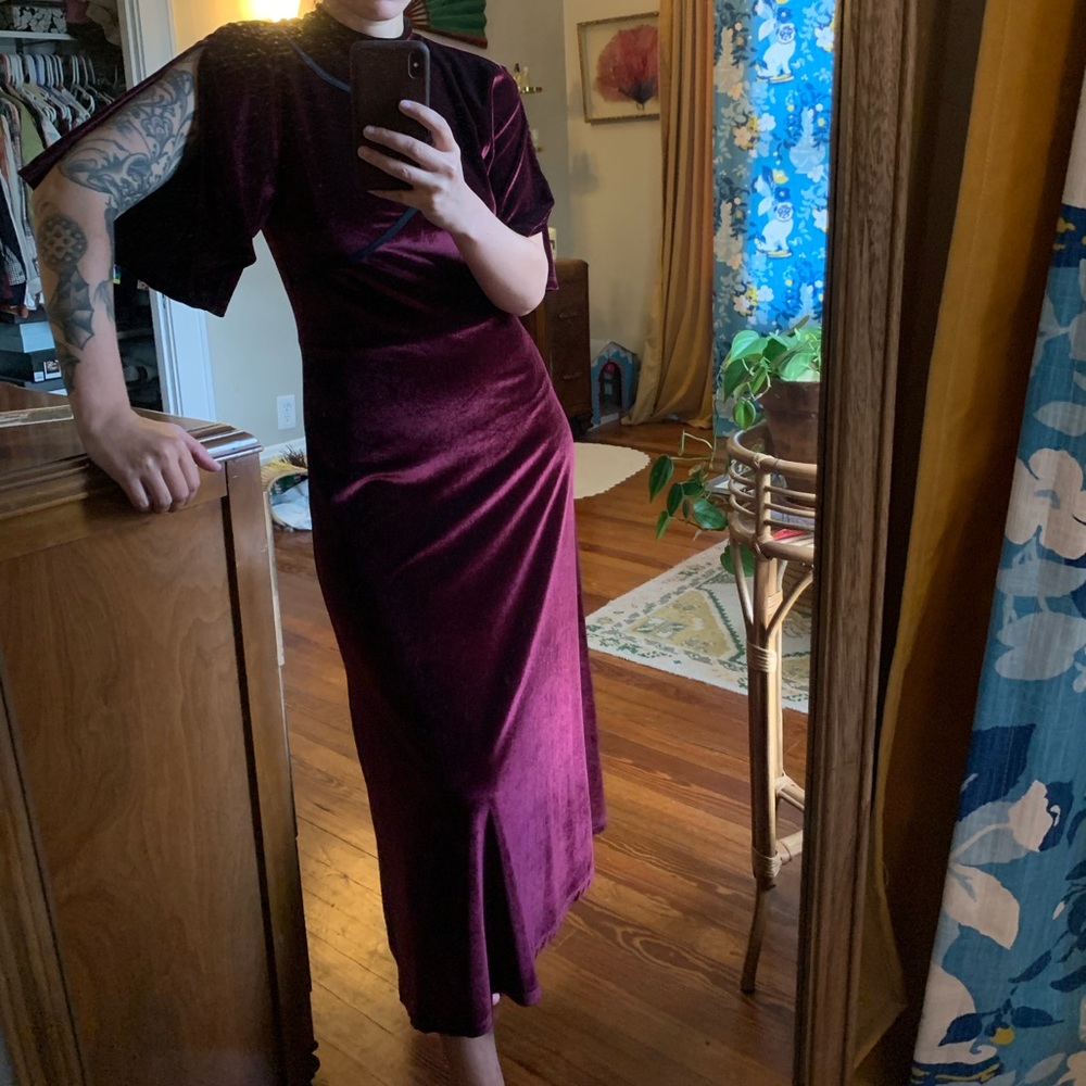 Velvet Keyhole Dress - ASOS size 6